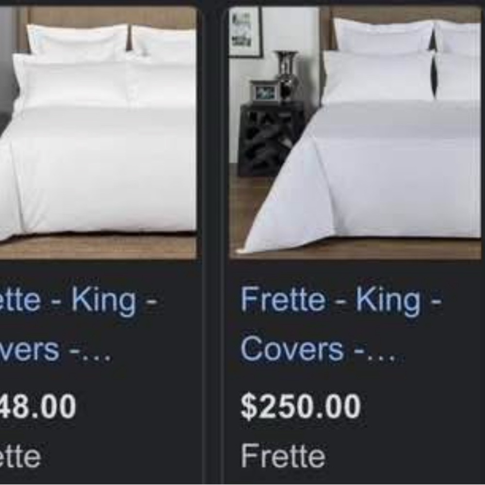 New Frette 100% Cotton Ultra-Luxury High Thread Count White King Duvet Cover - Picture 6 of 7